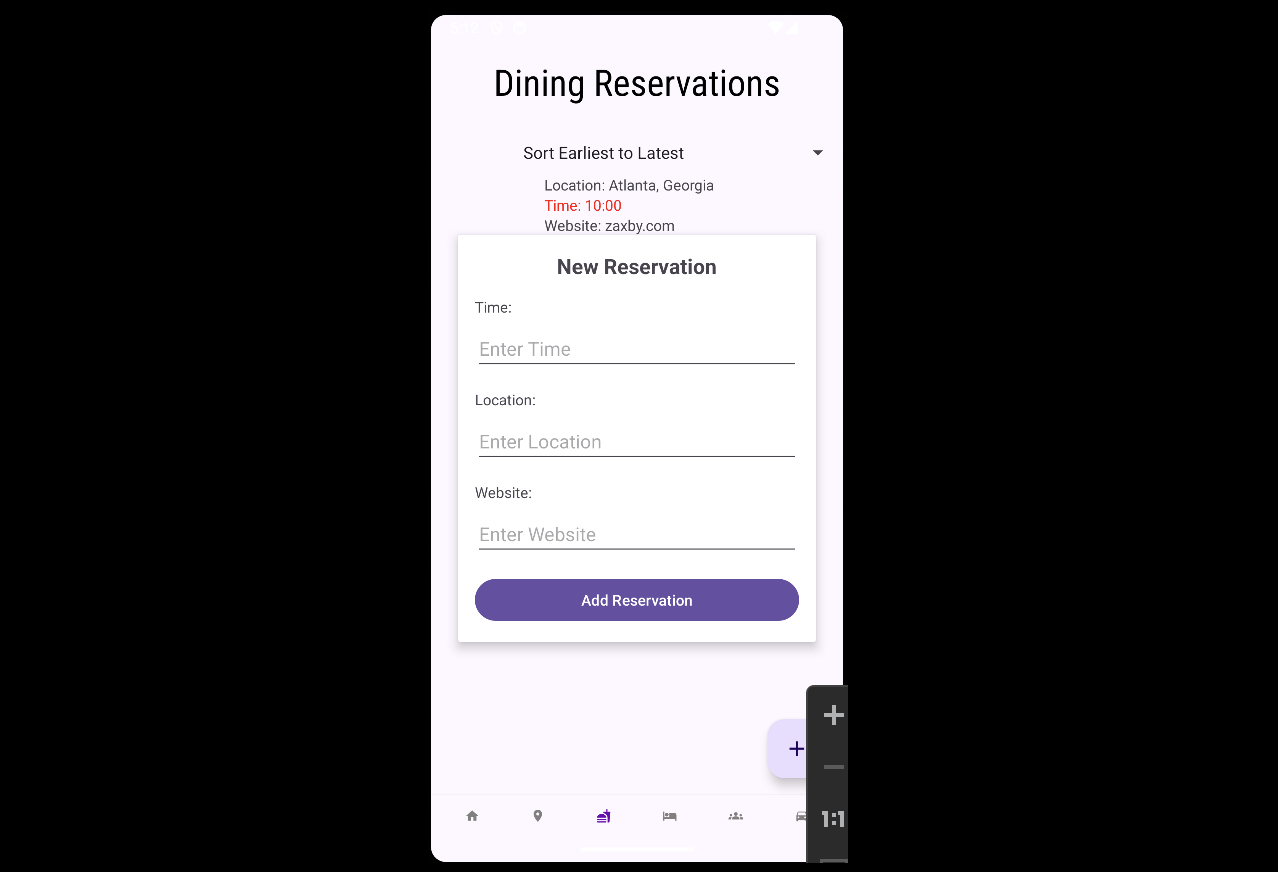 Reservations